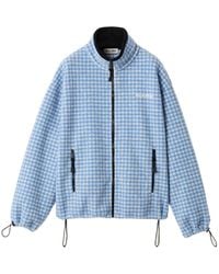 Miu Miu - Gingham Check Fleece Jacket - Lyst