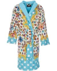 Versace - Baroque-Printed Belted Bathrobe - Lyst