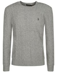 Polo Ralph Lauren - Pony Embroidered Cable-Knit Jumper - Lyst