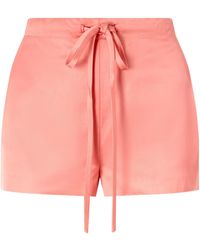 KHAITE - Robbie Satin-Twill Shorts - Lyst