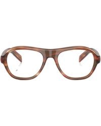 Prada - Eyewear Oval Frame Glasses - Lyst