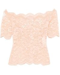 Rabanne - Rabanne Sequined Lace Off-Shoulder Top - Lyst