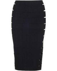Alaïa - Alaïa Cut-Out Detailed Panelled Midi Skirt - Lyst