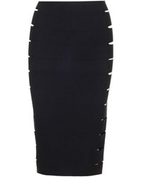 Alaïa - Alaïa Cut-Out Detailed Panelled Midi Skirt - Lyst