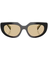 Prada - Eyewear Oval Frame Sunglasses - Lyst