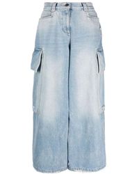 Palm Angels - Wide Leg High Waist Jeans - Lyst