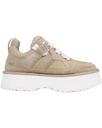 UGG - Astromel Logo Debossed Lace-Up Sneakers - Lyst
