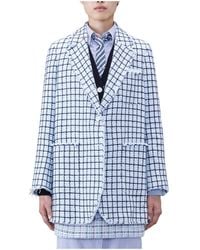Thom Browne - Checked Cotton Single-Breasted Coat - Lyst