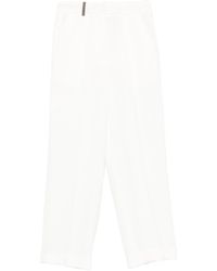 Peserico - Side-Pocket Cropped Trousers - Lyst