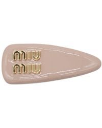 Miu Miu - Patent Leather Hair Clip - Lyst