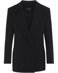 Giorgio Armani - Flower Double-Breasted Blazer - Lyst