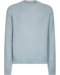 Jil Sander - Crewneck Ribbed Hem Jumper - Lyst