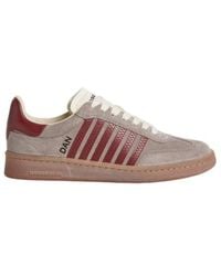 DSquared² - Low-Top Sneakers With Suede And Leather Accents - Lyst
