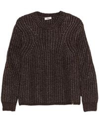 Herno - Metallic Ribbed Knit Sweater - Lyst