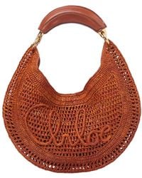 Chloé - Chloé Summer Banana Woven Top Handle Bag - Lyst