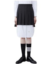 Thom Browne - Pleated Mini Skirt - Lyst