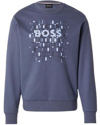 BOSS - Crew Neck Long-Sleeved Sweatshirt - Lyst