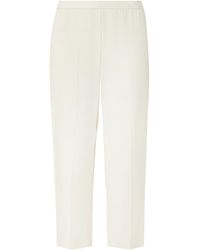 Theory - Cropped Plissé-Crepe Straight-Leg Pants - Lyst