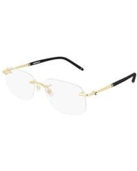 Montblanc - Eyewear Rimless Rectangular Glasses And Frames - Lyst