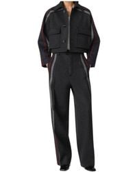 Bottega Veneta - High Waist Wide Leg Pants - Lyst