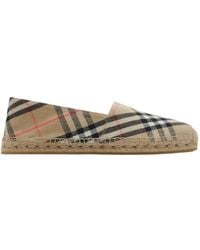 Burberry - Checked Mews Slip-On Espadrilles - Lyst