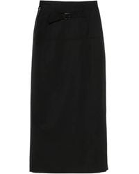 Lemaire - Slited Straight Hem Midi Skirt - Lyst