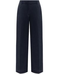 Theory - Straight Leg Pleated Trousers - Lyst