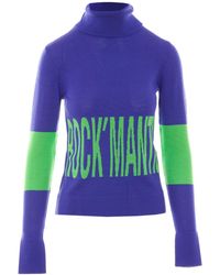 Patrizia Pepe - Color-Block Slogan Turtleneck Sweater - Lyst
