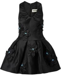 ShuShu/Tong - Embellished Appliquéd Duchesse-Satin Mini Dress - Lyst