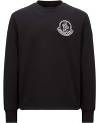 Moncler - Logo Printed Crewneck Sweatshirt - Lyst