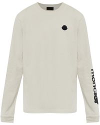 Moncler - Logo Patch Long-Sleeved T-Shirt - Lyst