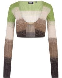 Gcds - Striped Knit Cardigan - Lyst