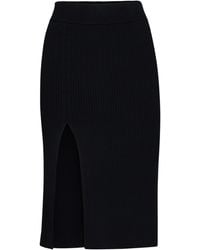 Filippa K - Front-Slit Ribbed Midi Skirt - Lyst