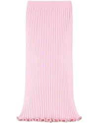 Jil Sander - Bead-Embellished Ribbed-Knit Midi Skirt - Lyst