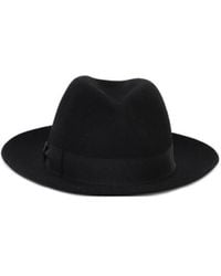 Borsalino - Ribbon-Trimmed Wide-Brim Fedora Hat - Lyst