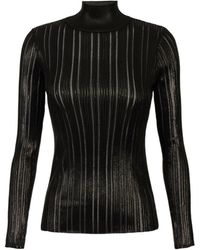 Elisabetta Franchi - Laminated Ribbed Top - Lyst