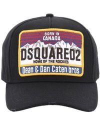 DSquared² - Logo Patch Curved Peak Cap - Lyst