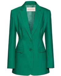 Valentino - Single Breasted Long Sleeved Blazer - Lyst