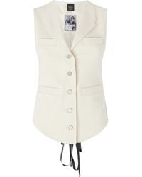 Pinko - X Patrick Mcdowell Slim-Fitting Denim Waistcoat - Lyst