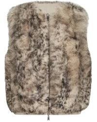 Brunello Cucinelli - Lynx-Effect Shearling Reversible Vest - Lyst