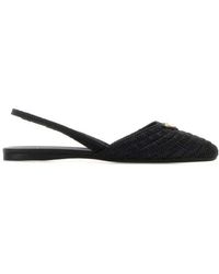 Prada - Woven Slingback Ballet Flats - Lyst