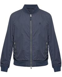 AllSaints - Logo-Embroidered Bomber Jacket - Lyst