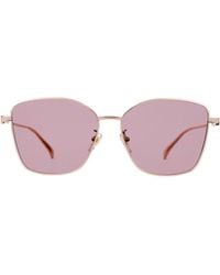 Gucci - Low Nose Bridge Fit Butterfly Sunglasses - Lyst