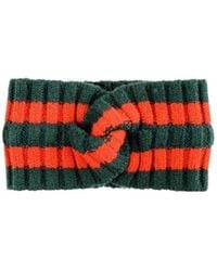 Gucci Wool Web Headband in Red | Lyst