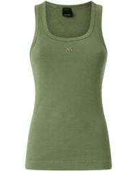 Pinko - Ribbed Logo Plaque Tank Top - Lyst