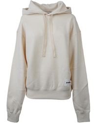 Jil Sander - Logo Patch Drawstring Hoodie - Lyst