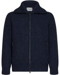 Roberto Collina - Zip-Up Shawl Collar Knit Jacket - Lyst