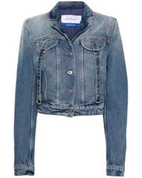 Off-White c/o Virgil Abloh - Denim Jacket With Harness Details - Lyst