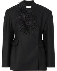 16Arlington - Feather-Trimmed Twill Suit Jacket - Lyst