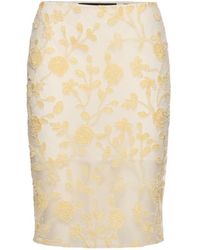 ROTATE BIRGER CHRISTENSEN - Dula Flower Beaded Midi Skirt - Lyst